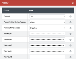 Add YubiKeys to LastPass