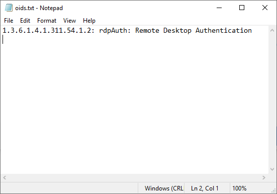 1.3.6.1.4.1.311.54.1.2: rdpAuth: Remote Desktop Authentication